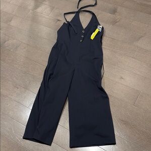 NWT sz 6 Elegant navy halter jumpsuit